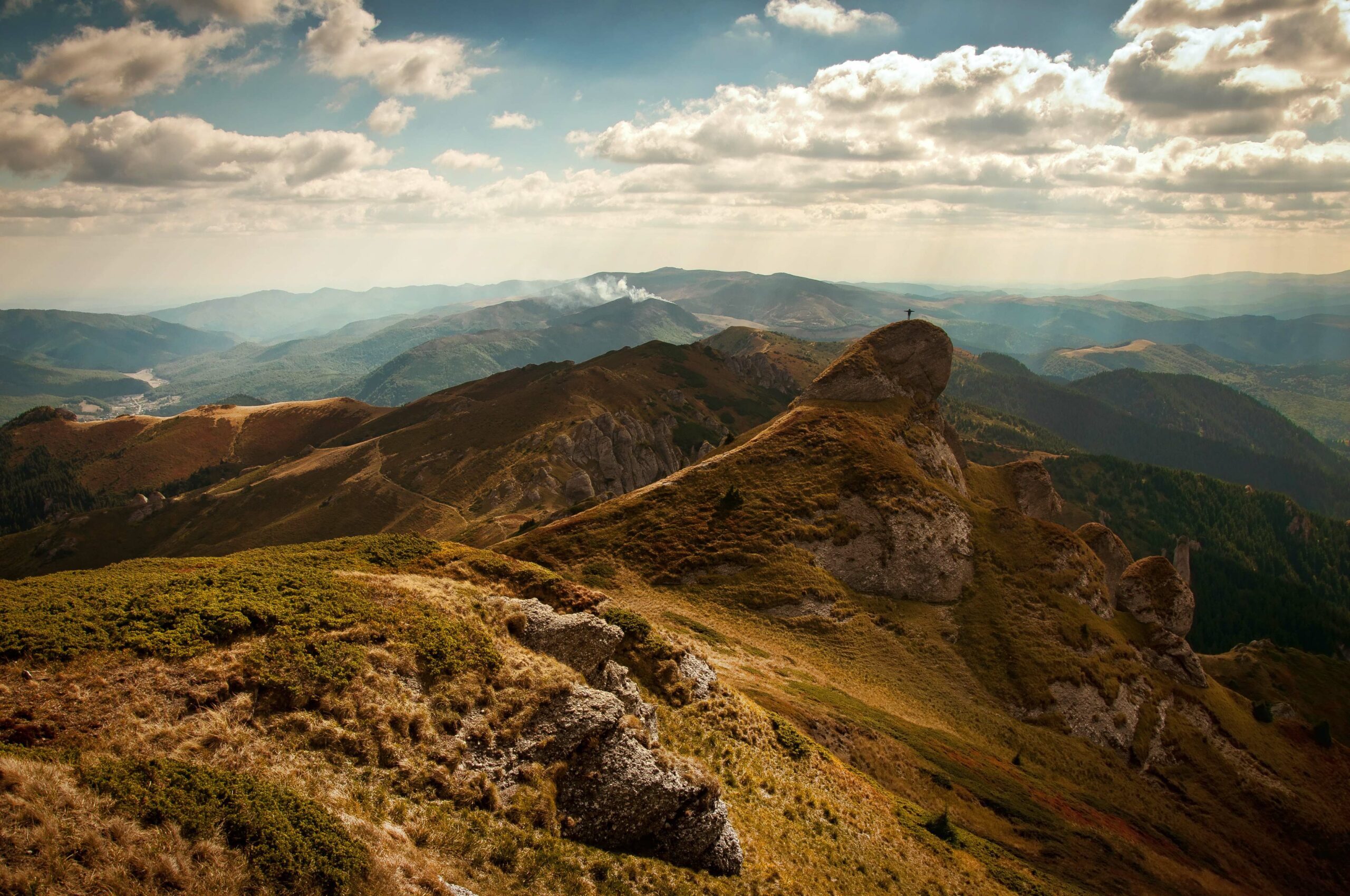 mountains and clouds